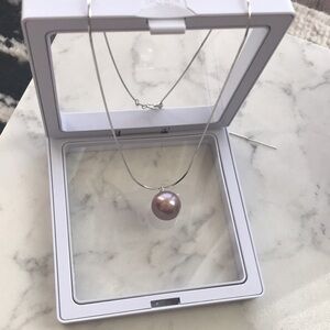 Custom Made 13.5mm Genuine Pearl Snake Chain Necklace